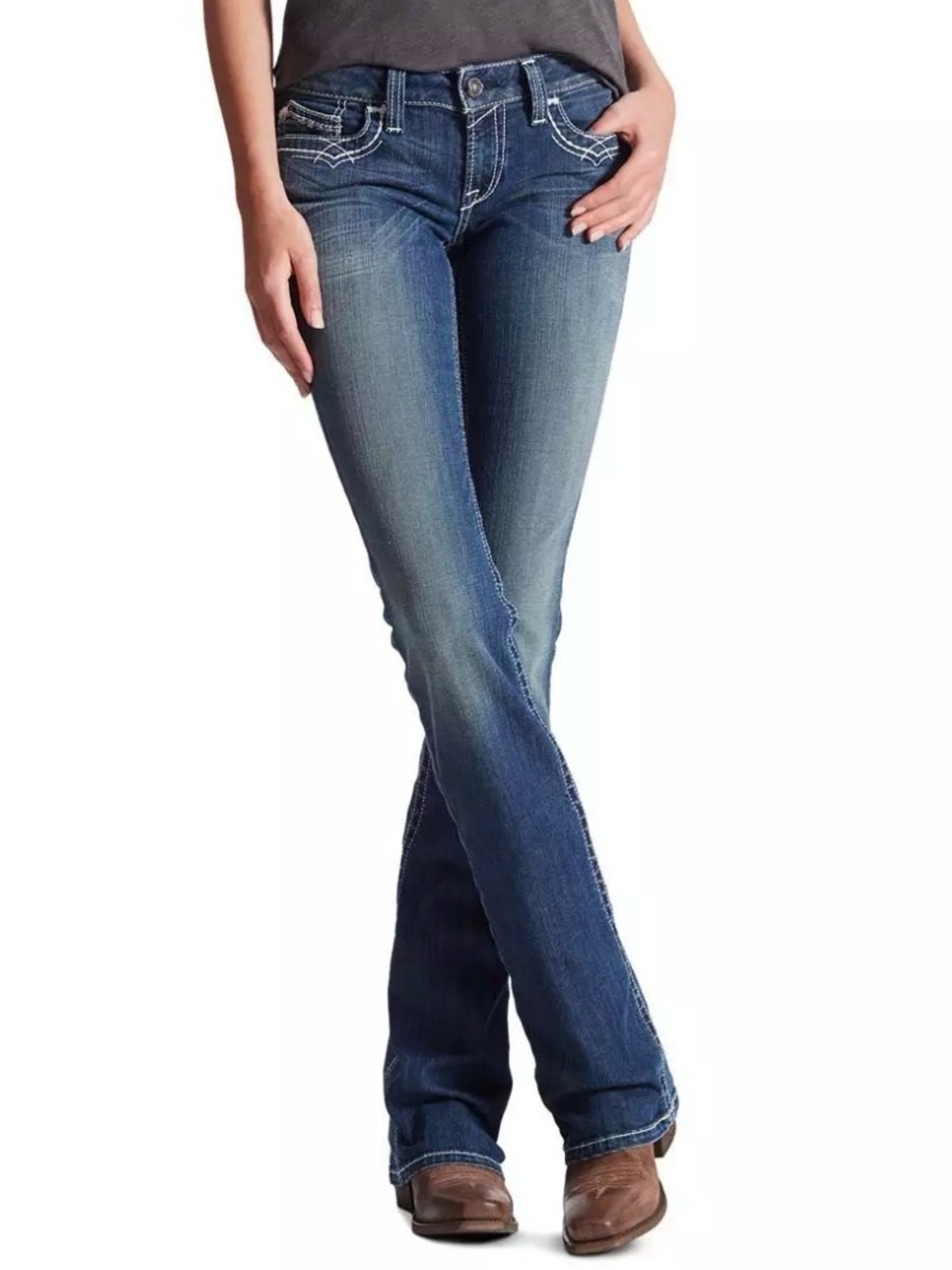 Women's Ariat Real Entwined Slim Fit Bootcut Jeans 26XL 26x37